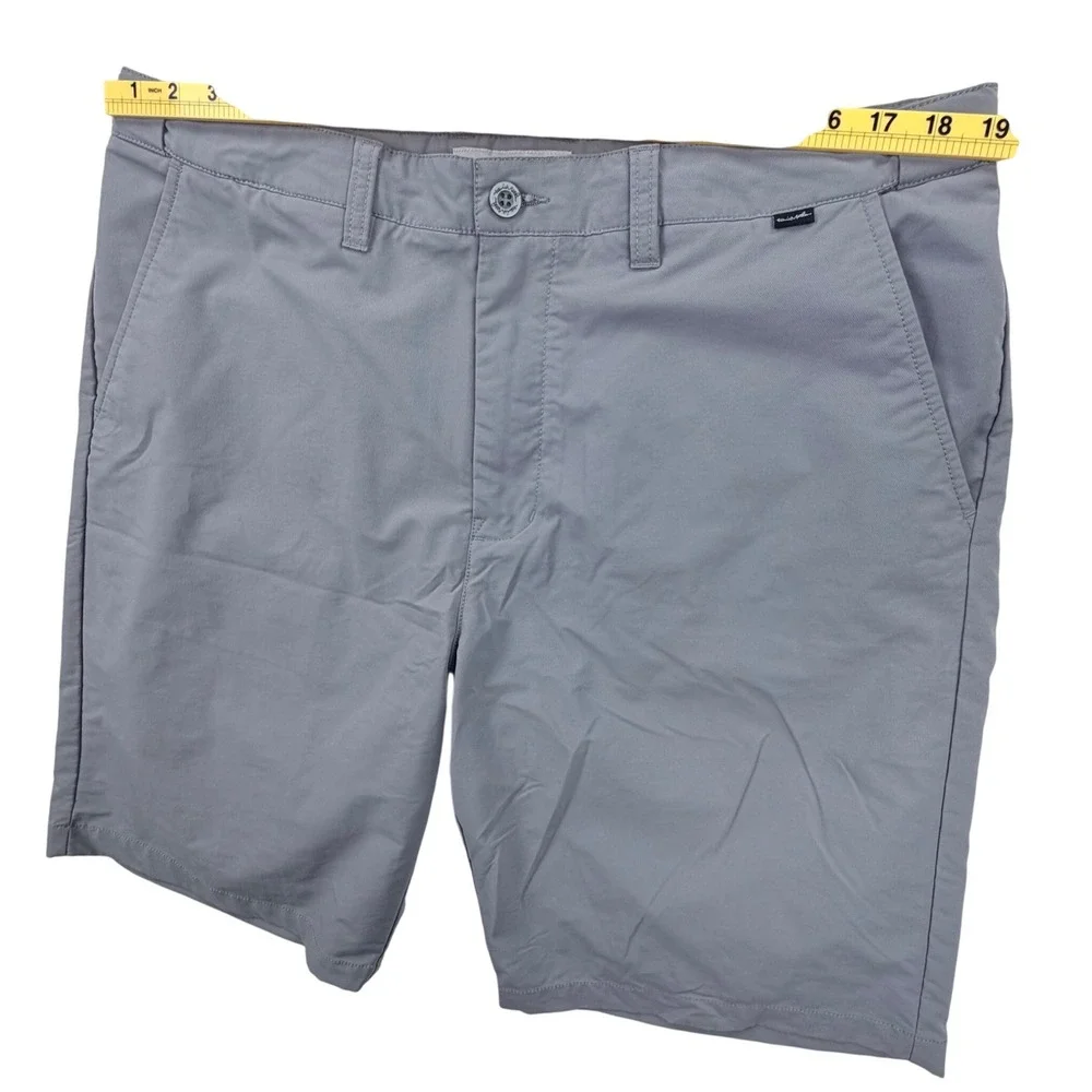 TravisMathew Beck Golf‎ Shorts Men 38 Gray Nylon Performance Stretch Casual 10